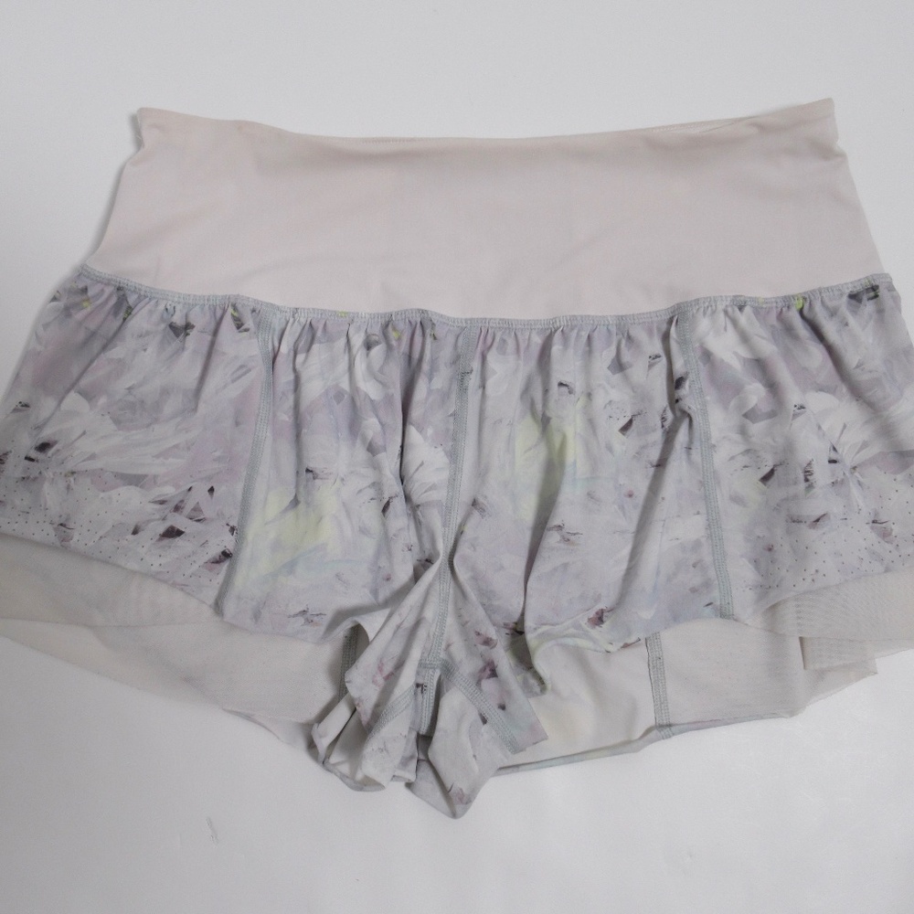 Lululemon Water: Sea-Me Run Short Mini Blushed Illusion White Multi White Size 8